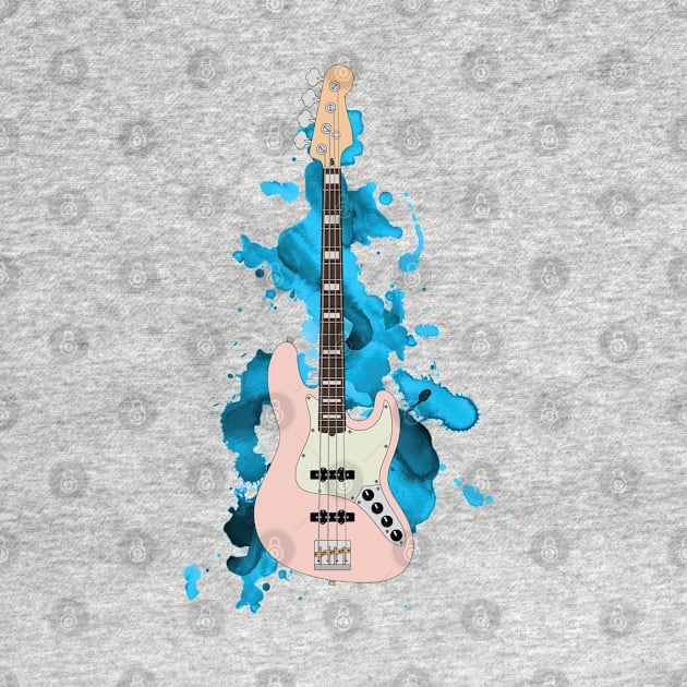 J-style Bass Guitar Pink Color by nightsworthy